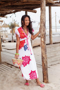Midi Dress BIG FLOWER  Place Du Soleil