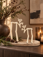 Scandinavischer Deco Hirsch modern & zeitlos I Creme I 25cm