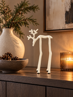 Scandinavischer Deco Hirsch modern & zeitlos I Creme I 25cm