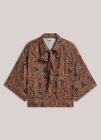 SUMMUM WOMAN Bluse mit abstraktem Blumenmuster