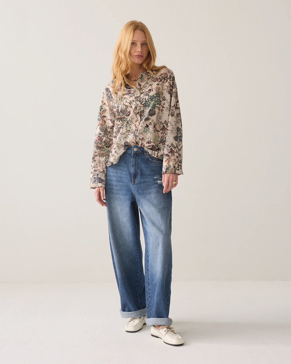 SUMMUM WOMAN Bluse mit Gobelin-Print