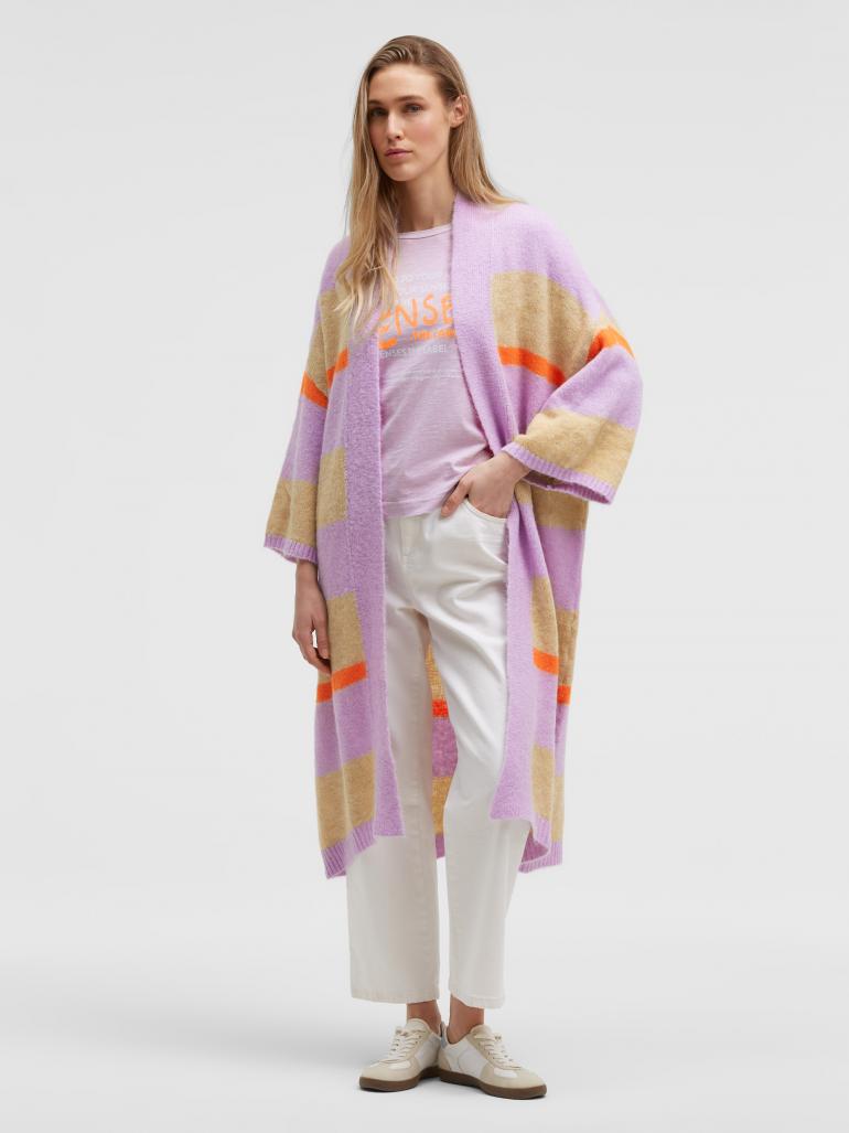 SENCES THE LABEL Long Cardigan KAL:LIE bunt gestreift