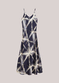 Glänzendes Kleid mit Spaghettiträgern SUMMUM
