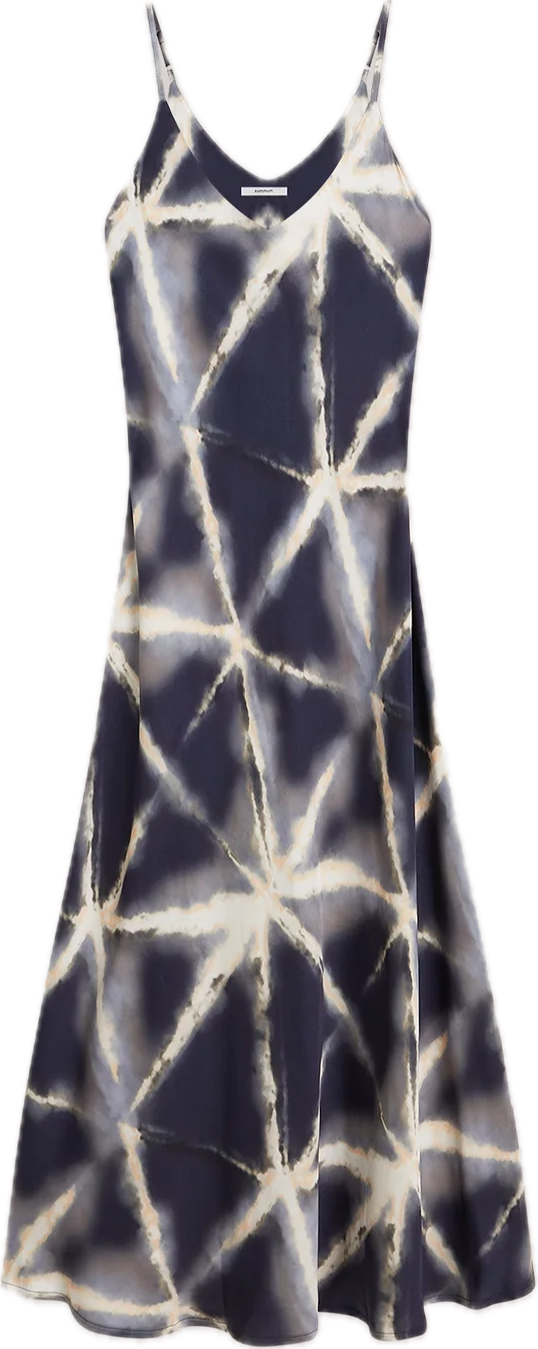 Glänzendes Kleid mit Spaghettiträgern SUMMUM