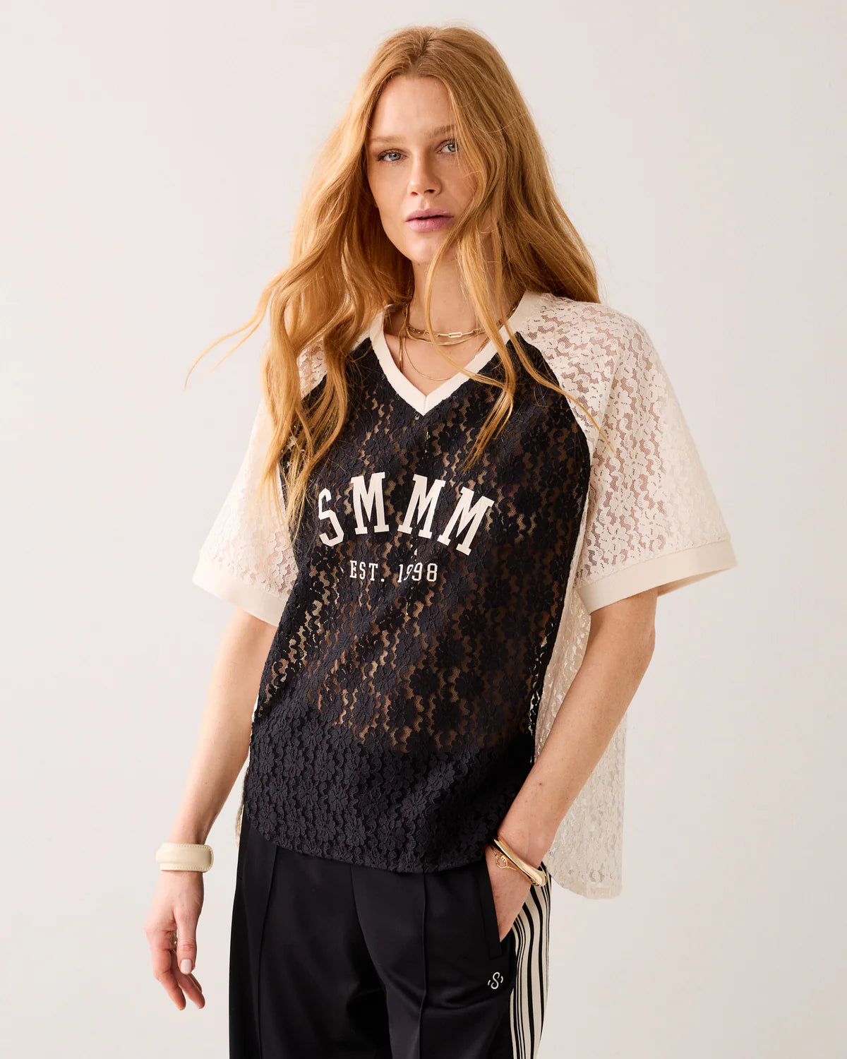Baseballshirt Spitze Summum Woman