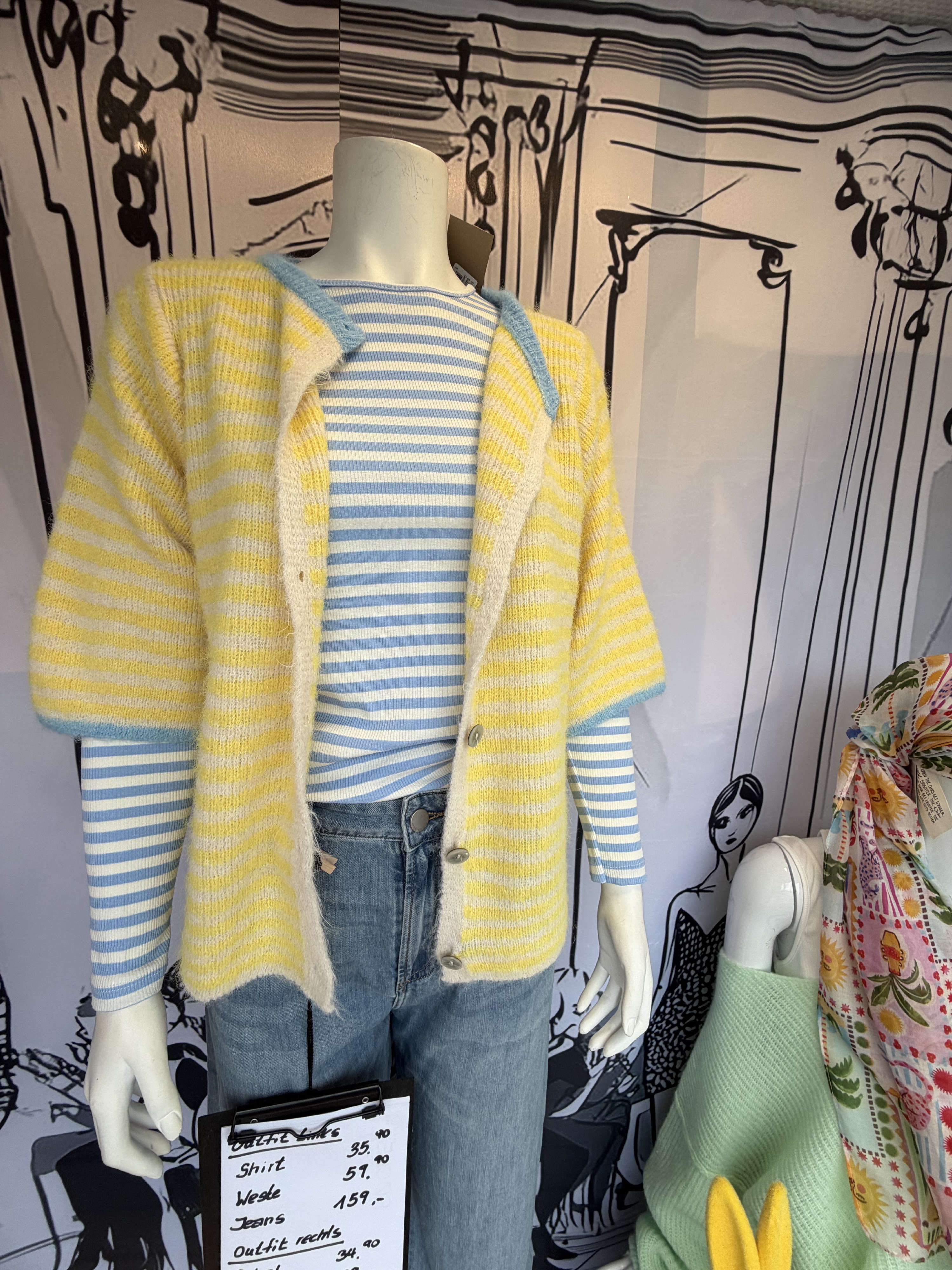 gestreifte Strickjacke MARTA du CHATEAU