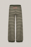 LoveJoyVictory FIRA Stripes Sweathose, Rückseite vor warmem Greige-Hintergrund